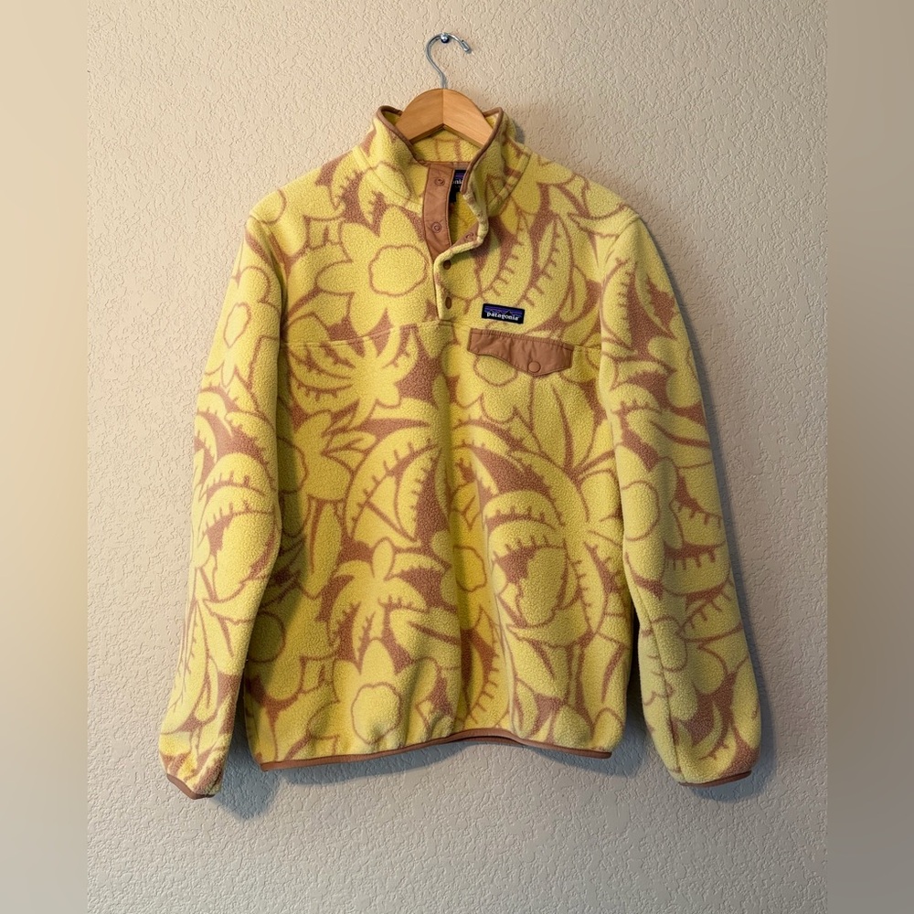 Patagonia Women’s Snap-T Synchilla Fleece Pullover Yellow Abundance Jacket, MD